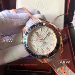 Perfect Replica Omega Seamaster Planet Ocean Watch Rose Gold 007 Face